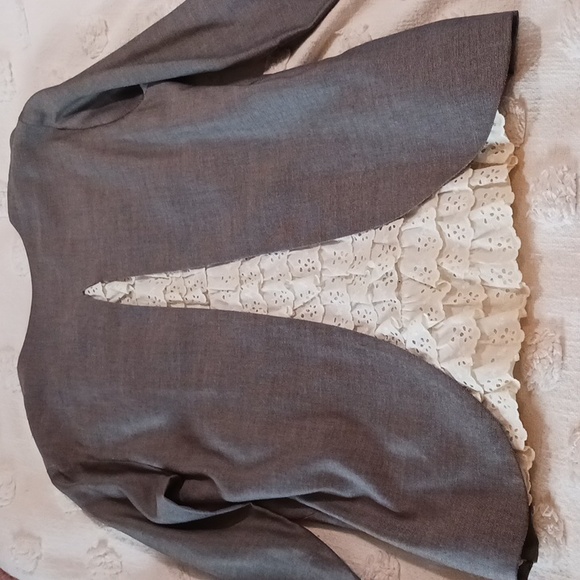 Elegant⚜️Mr.Vito Miami⚜️Venice Eyelet Ruffle Insert Jkt Vintage - Picture 1 of 11